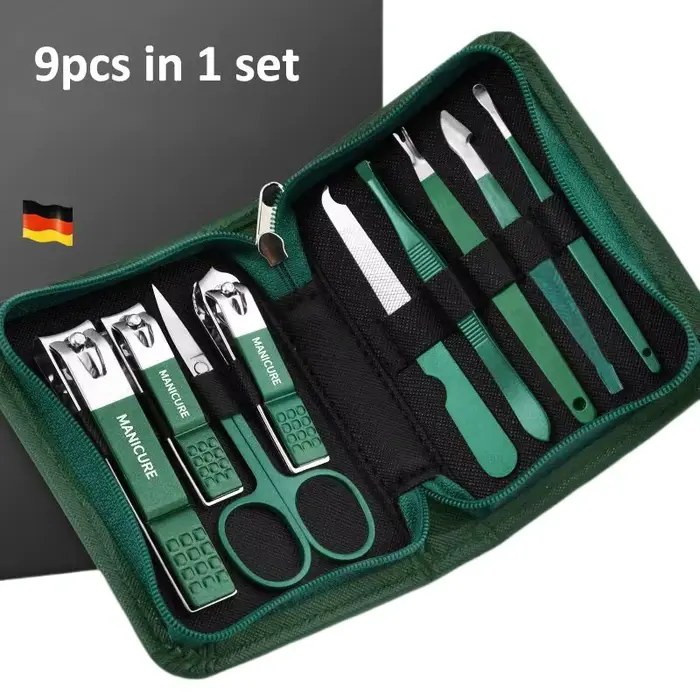 Kit professionnel de soins des ongles, ensemble de manucure et pédicure en acier inoxydable, ensembl