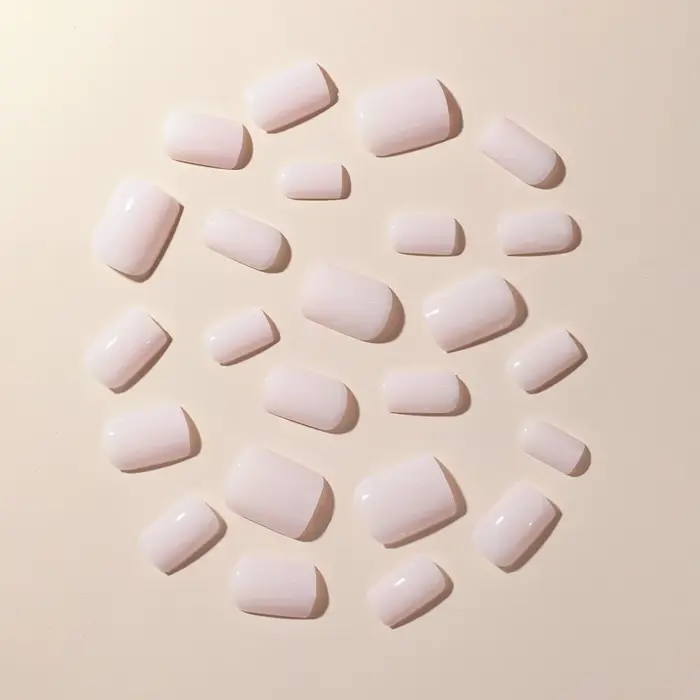 24 pièces/ensemble faux ongles portables pour filles femmes amovible couleur unie
