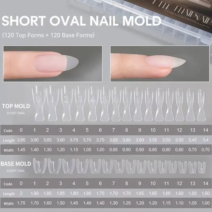 240 pièces Nouvelles formes d'ongles ovales pour sandwich
