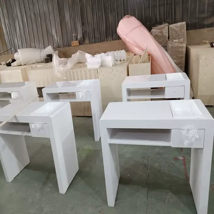 Poste de travail pour femmes, support de bureau pour ongles, accoudoir, aspirateur, organisateur de 