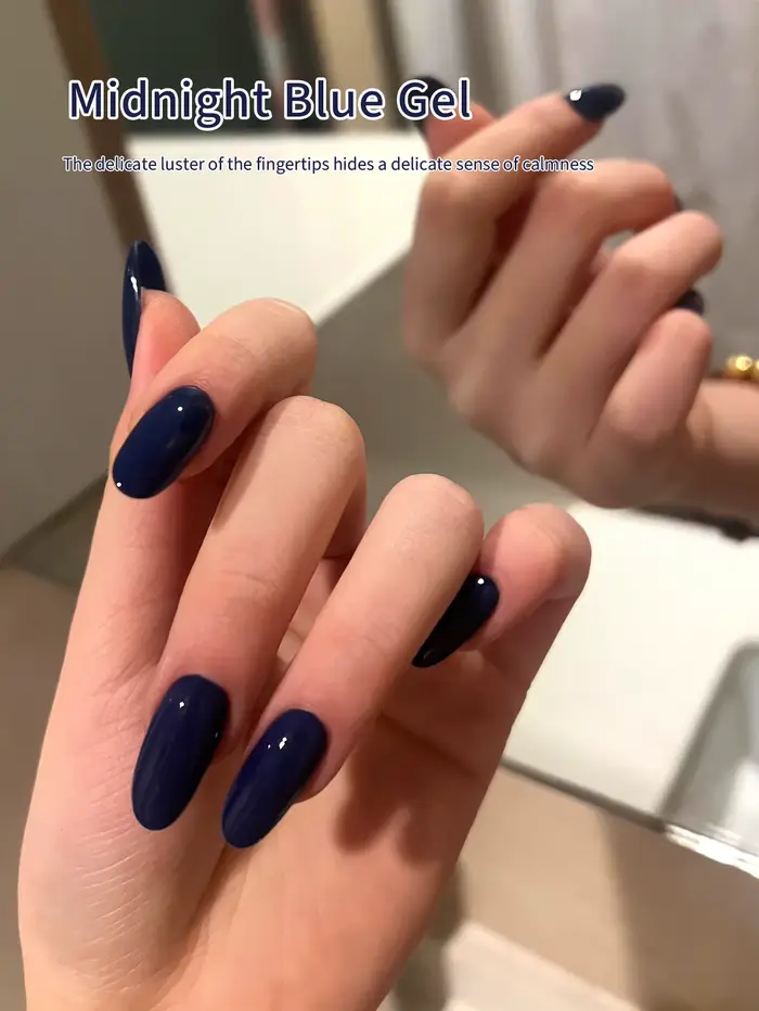 Vernis à ongles gel bleu foncé 10 ml