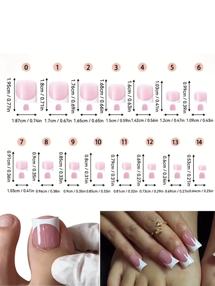 Ensemble d'ongles français d'été