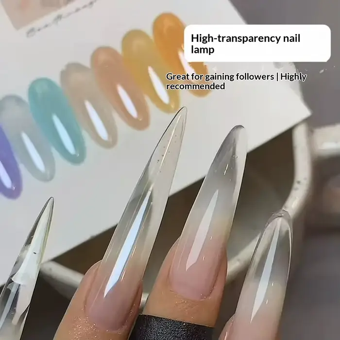 1 Boîte (0, 1g) Poudre à Ongles Effet Miroir Clair de Lune