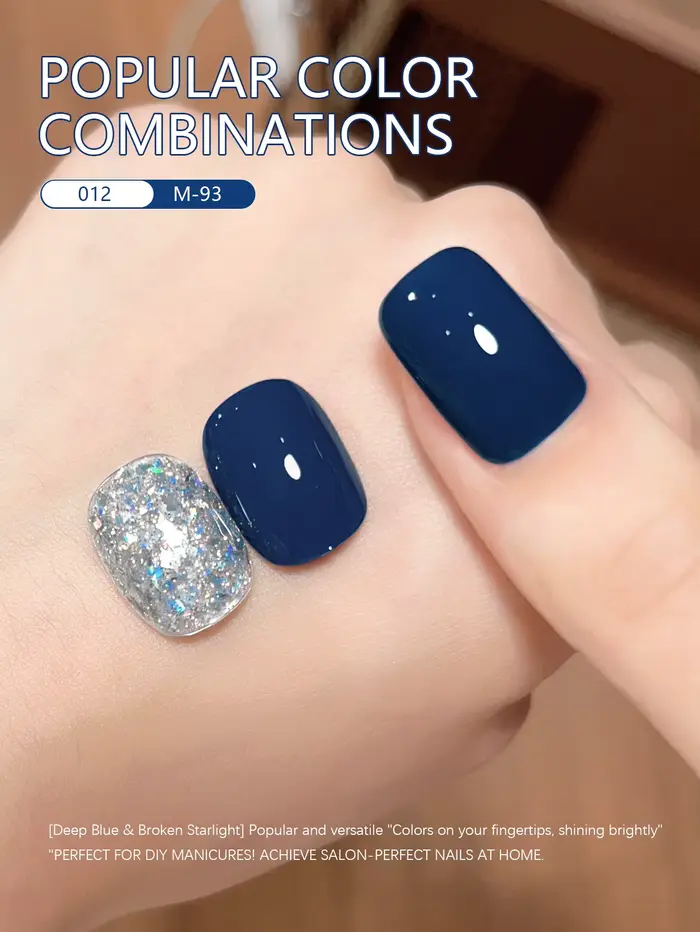 XEIJAYI 2 pièces 15ml bleu Gel vernis à ongles ensemble Semi Permanent UV Gel