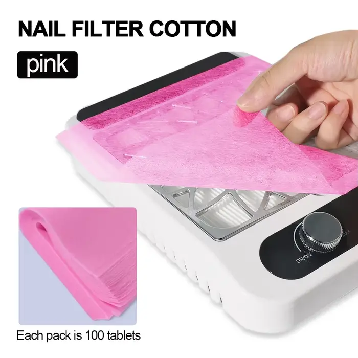 Collecteur de poussière sous vide Nail Art, papier filtre en coton non tissé, papier filtre pour man