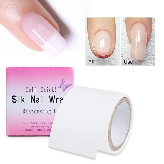 1 rouleau de réparation d'ongles en soie