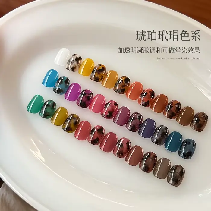 NAIL & YOLLY 18 couleurs 3D peint solide Gel paillettes UV Gel vernis Palette ongles crème Art Semi Permanent tremper