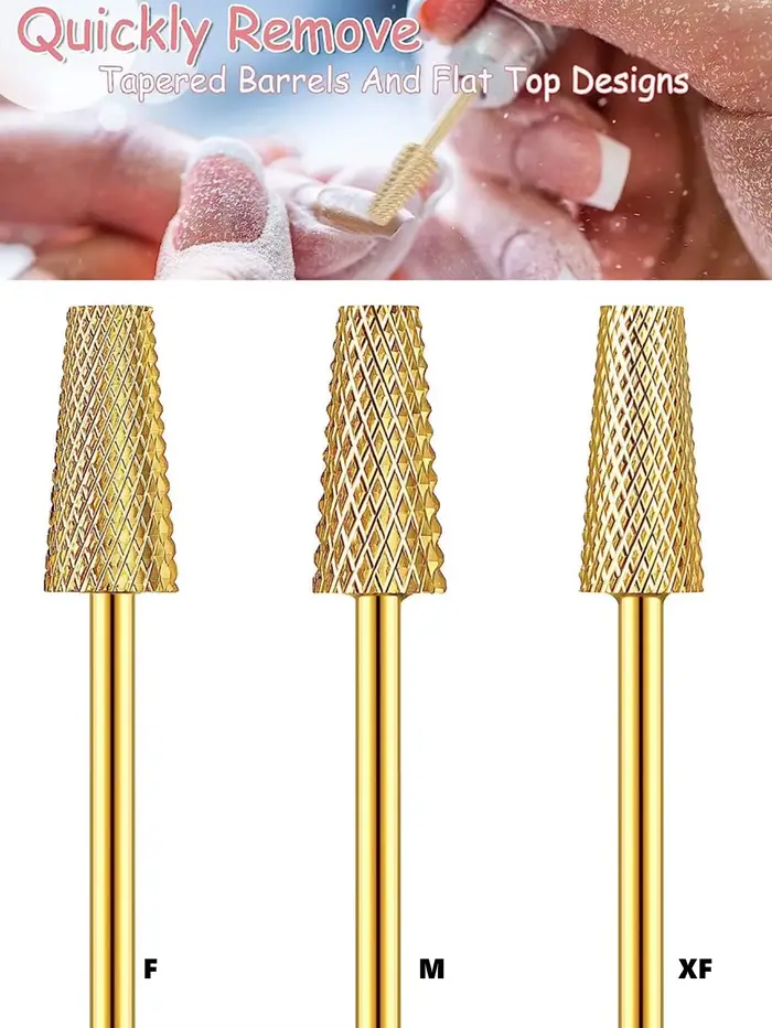 Forets à ongles 3/32 ''-embout en carbure à petit baril pour finition professionnelle