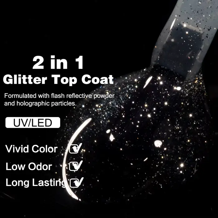 KODIES GEL Starlight couche de finition Gel vernis à ongles 15ML Semi Permanent UV chatoyant manucure Gel