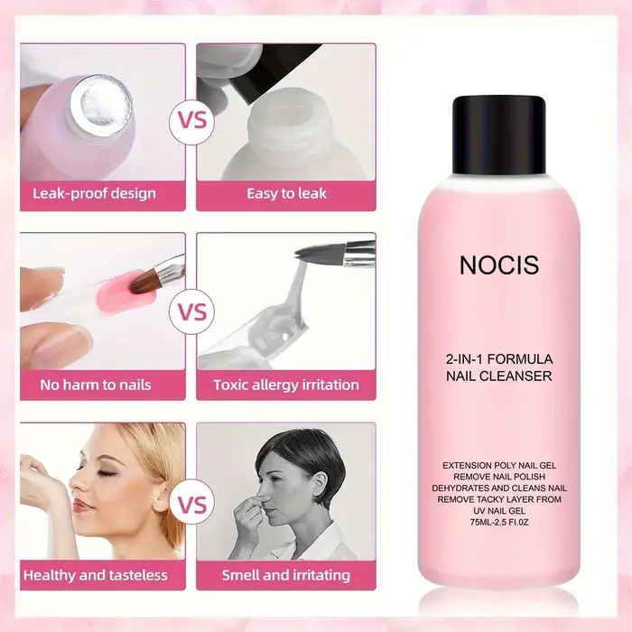 Gel nettoyant 2 en 1 pour ongles et dissolvant de vernis