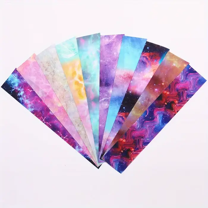 Autocollant 3D ciel nocturne galaxie 1.57x7.87 pouces pour Nail Art