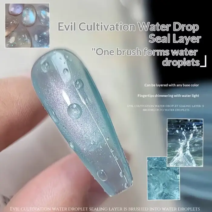㉫ Nouveau Gel Nail Art 3D Haute Transparence Effet Goutte d'Eau