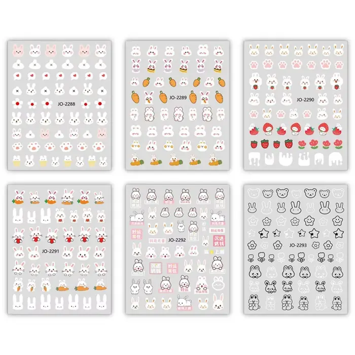 Autocollants de dessin animé pour les ongles