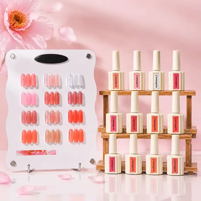 Lot de 12 vernis à ongles gel semi-permanents effet œil de chat