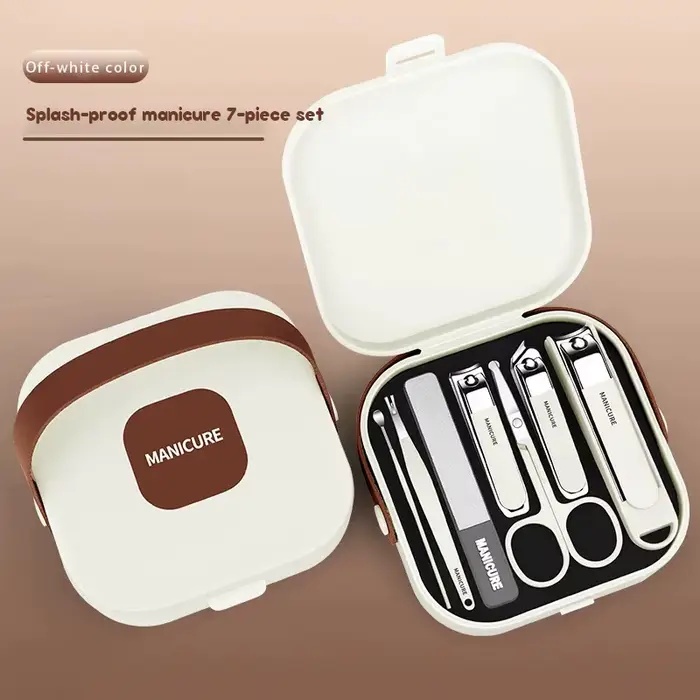 Ensemble de coupe-ongles anti-éclaboussures main dans la main avec coupe-ongles manucure coupe-ongle