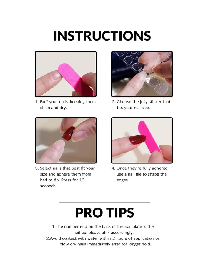 24 faux ongles cercueil noirs pur