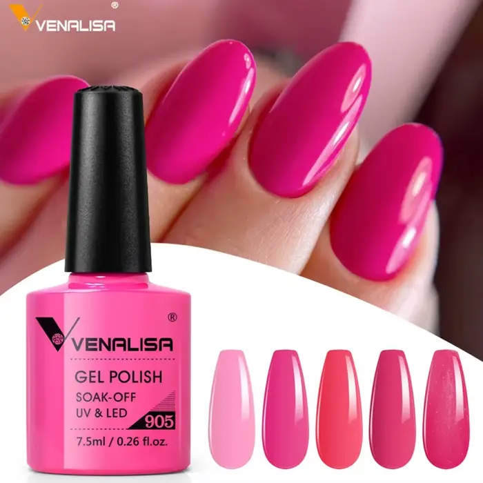 Venalisa vernis à ongles Semi Permanent Salon qualité TPO sans paillettes 7.5ml tremper UV LED