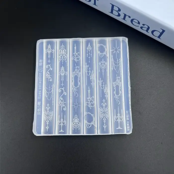Moule à ongles de style baroque vintage pour motifs de nœuds et de papillons, parfait pour la créati