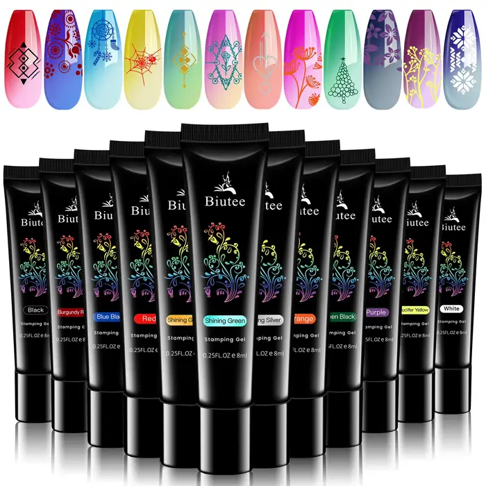 Biutee 2025 Nail Art estampage Gel débutant acrylique Kit d'ongles spécial polissage impression ongles conception Gel