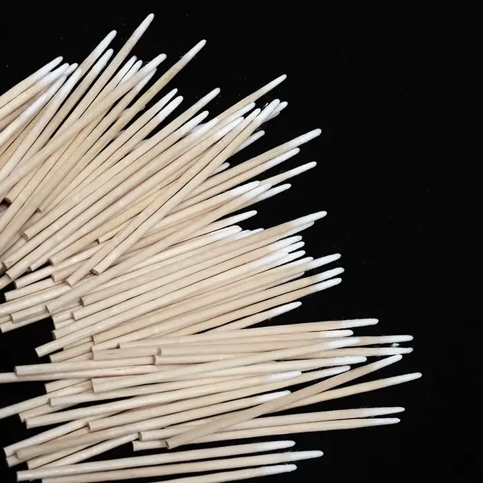 300 pièces ongles bois coton-tige bâtons propres dissolvant de vernis à ongles outils d'art tête de