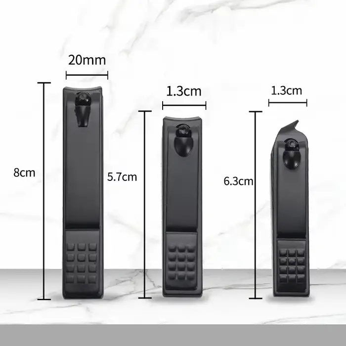 Coupe-ongles noir en acier inoxydable, ciseaux épais, pince pour ongles des pieds, manucure professi