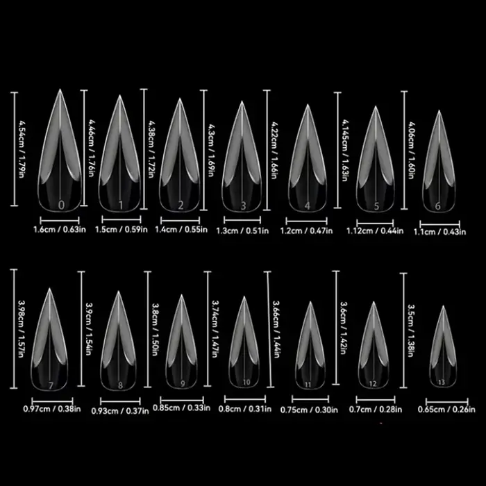 Ongles Stiletto incurvés