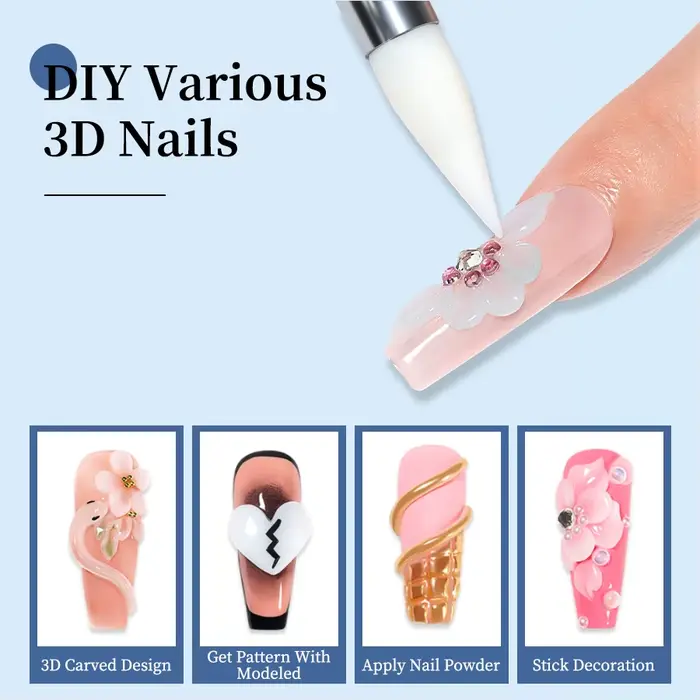 RSNAIL 5g solide sculpté Gel vernis à ongles antiadhésif main moulage Gel tremper UV/LED Nail Art clair blanc 3D