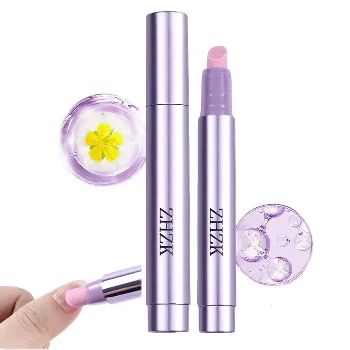 Stylo à huile pour cuticules 3-en-1 avec repousse-cuticules en céramique pour ongles abîmés et secs