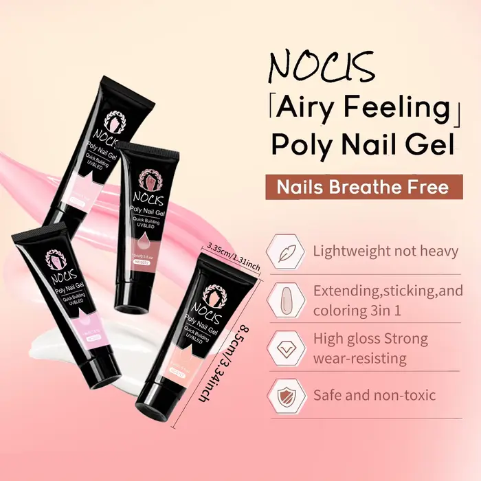 Kit de gel poly pour manucure NOCIS