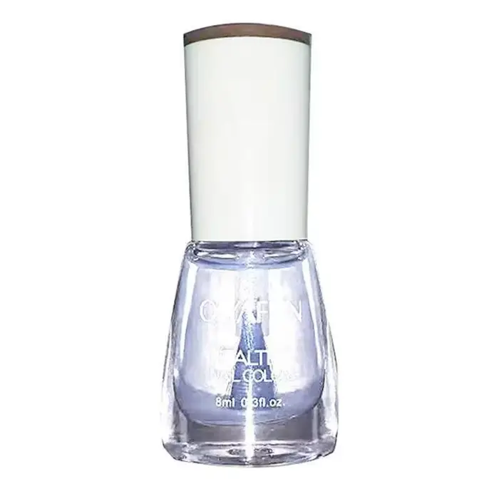 Vernis à ongles sans lampe de cuisson, blanc, paillettes fines, sans cuisson, sans peler, Transparen