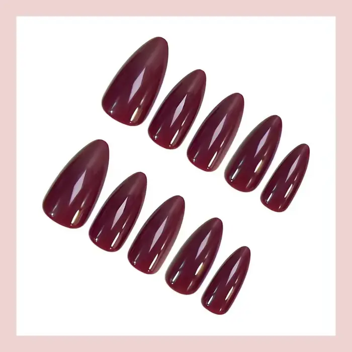 24 pièces d'ongles artificiels haut de gamme - ongles noirs
