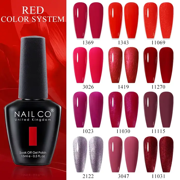 NAILCO rouge Gel vernis à ongles vin violet Semi Permanent tremper UV Gel