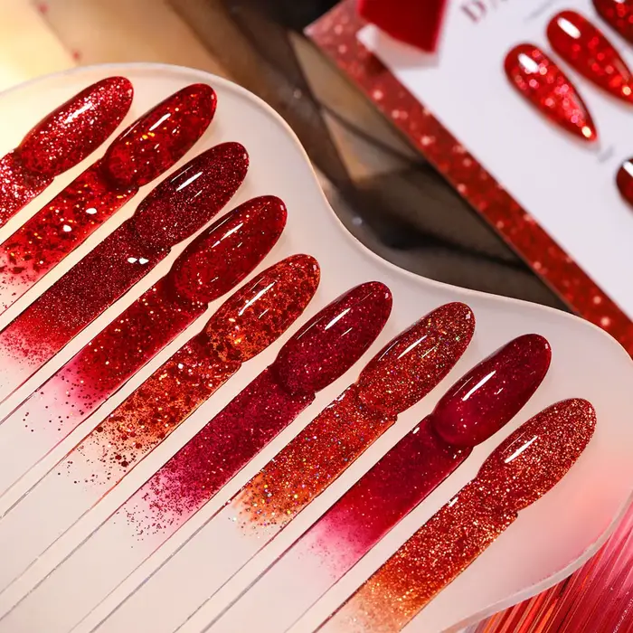 Ensemble de vernis à ongles Gel œil de chat rouge Semi Permanent magnétique UV LED Gel