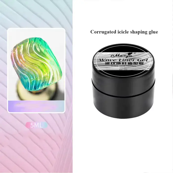 Gel à ongles transparent 3D 5/15 ml et poudre miroir pour nail art créant