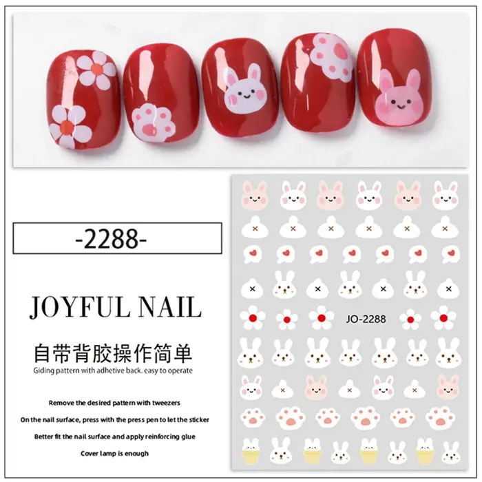 Autocollants de dessin animé pour les ongles