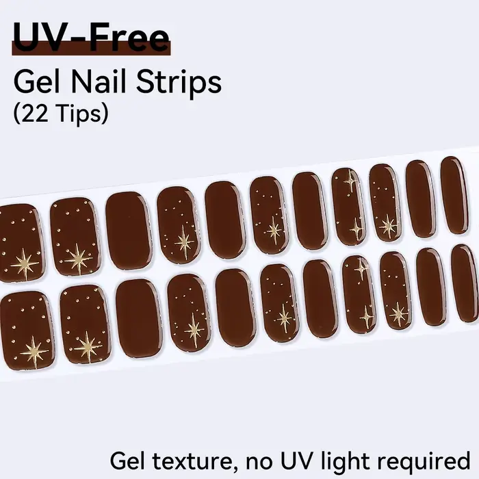 Bandes de vernis à ongles en gel sans UV - 22 embouts - Autocollants