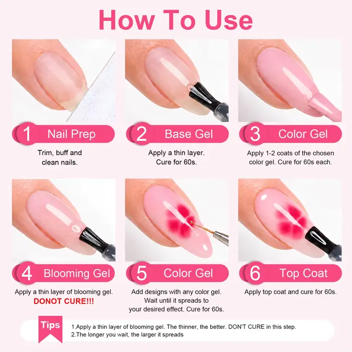 Gel fleuri pour ongles de 15ml