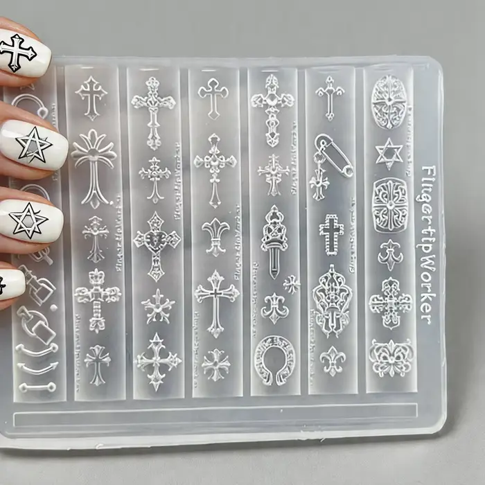 Moule 3D gothique pour nail art à rivets