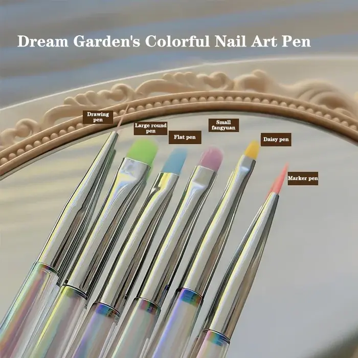 Stylo d'art de conception d'ongle Aurora pinceau Transparent