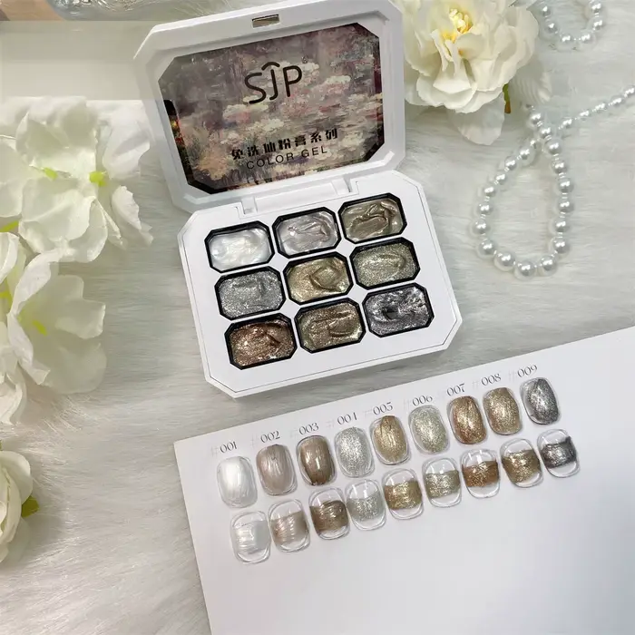 1 pièce Gel de vernis à ongles solide 9 couleurs