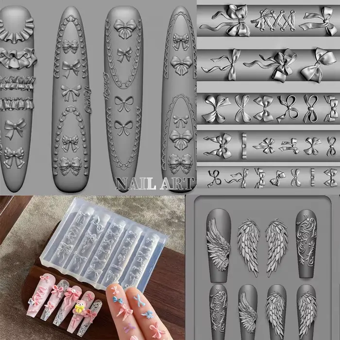 Pochoirs de modèle d'art d'ongle