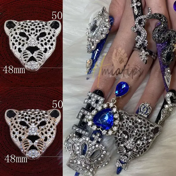 Breloques en cristal vert pour ongles