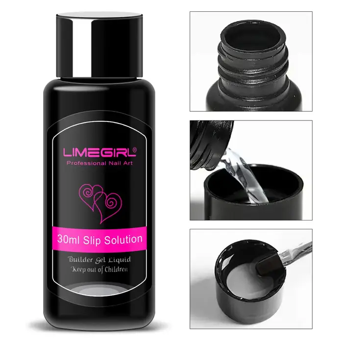 LIMEGIRL 30ML Gel à Expansion rapide polissage Solution antidérapante Gel Semi-Permanent Transparent acrylique liquide Nail Art Extension Gel