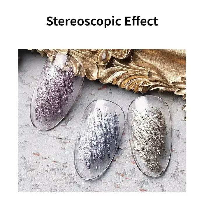 Vernis à ongles Gel réfléchissant 4 couleurs Gel UV or argent noir Nail Art durable brillant 5ml platine paillettes
