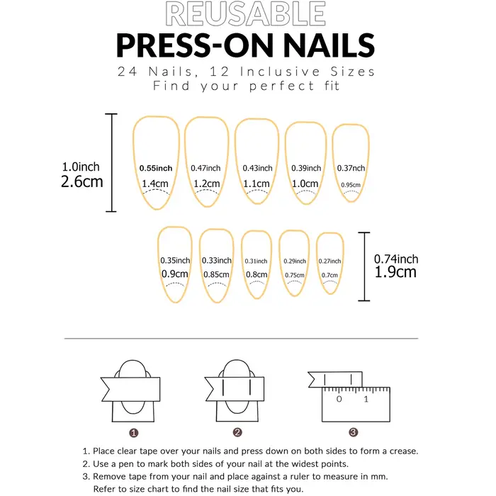 120 pièces/boîte Faux ongles en amande