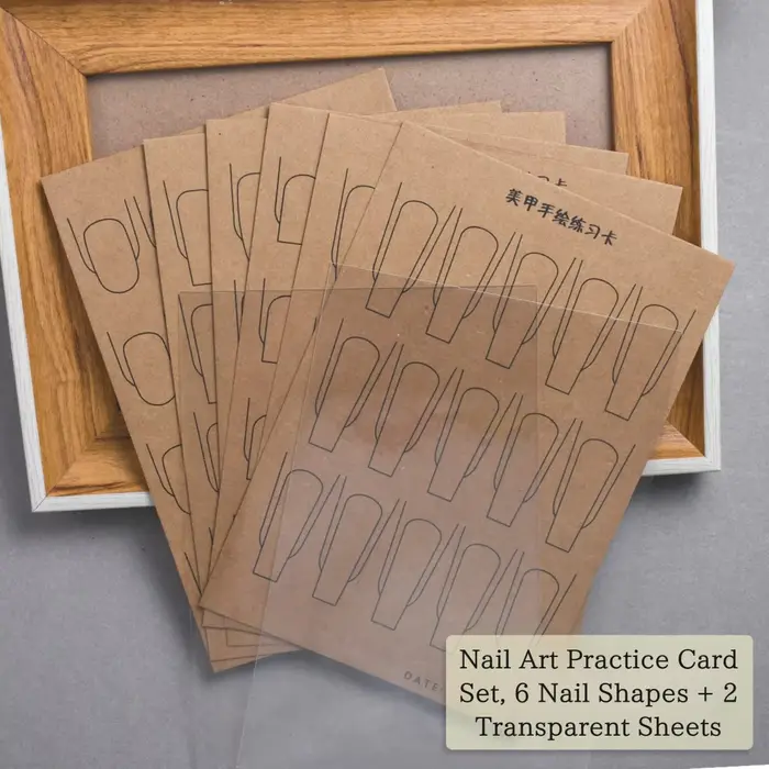 100 ensembles de carton de pratique de peinture à la main pour Nail Art, cahier Double face et Trace