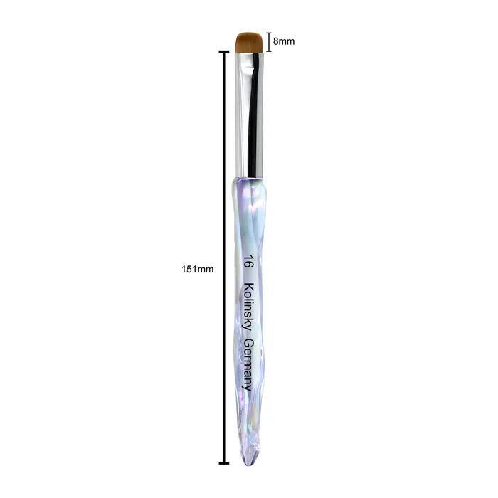 Brosse professionnelle pour nail art avec manche chic – Parfaite pour les manucure et le nettoyage français