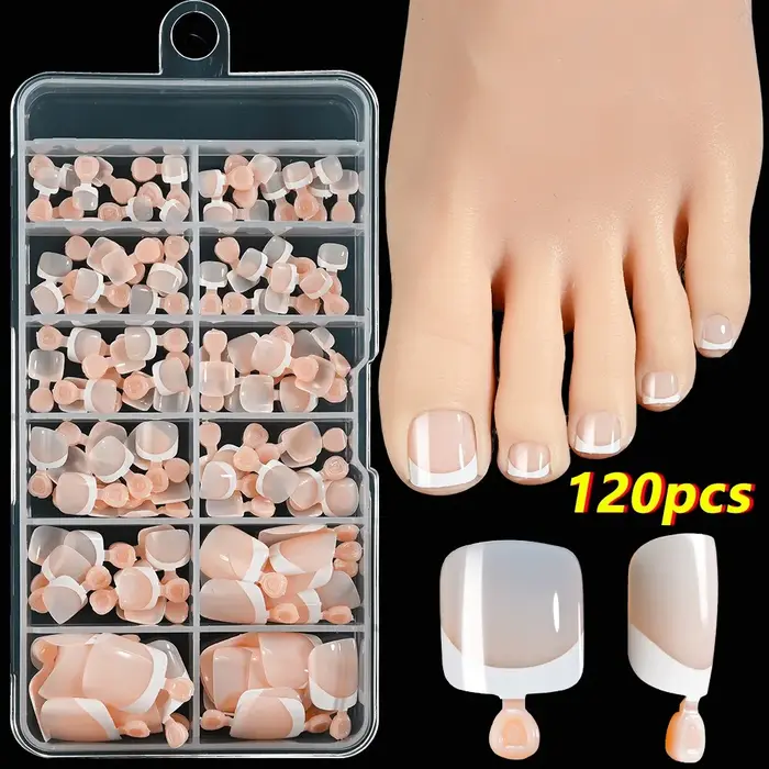 Lot de 120 faux ongles de luxe chic à bout français