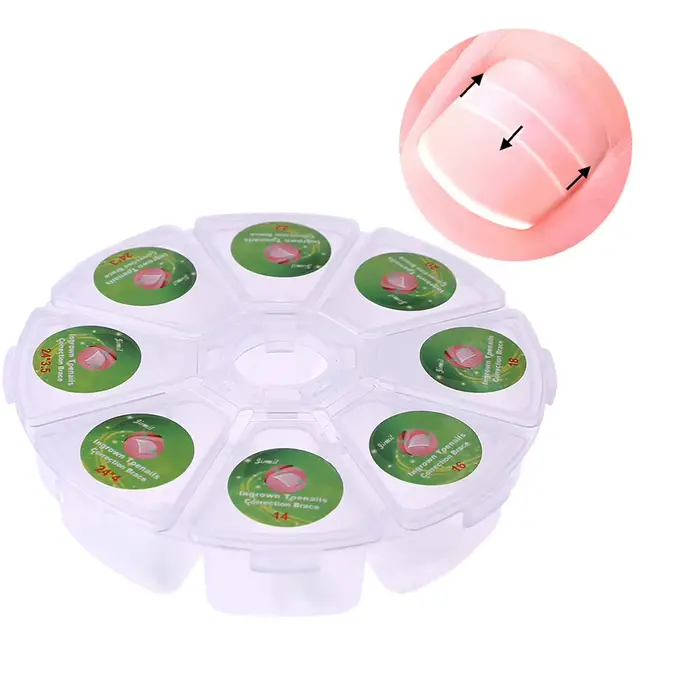 100 pièces/boîte pédicure incarnée ongle redressage pince orteil autocollant outils opération pratique Simple commodité