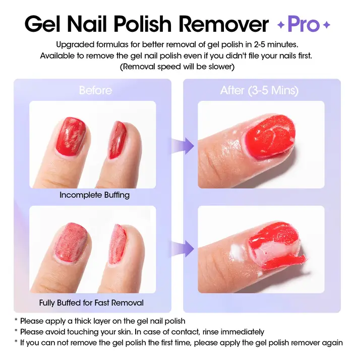GELLEN Dissolvant de vernis à ongles en gel 18ml 2 pièces